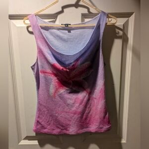 Ardene Pink and Purple Floral Tank Top